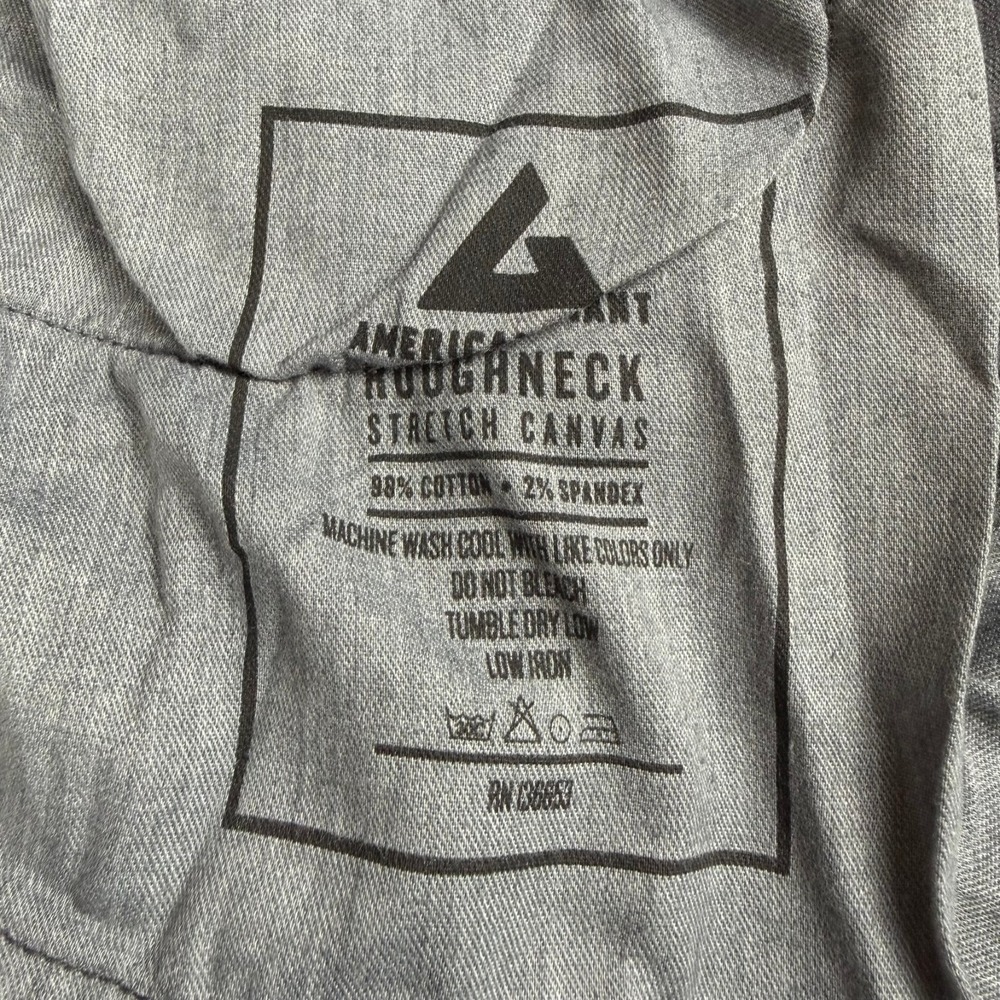 American Giant Roughneck Stretch Canvas Pants Mens 36x32 Iron Gray $165 USA NWOT - Picture 5 of 8